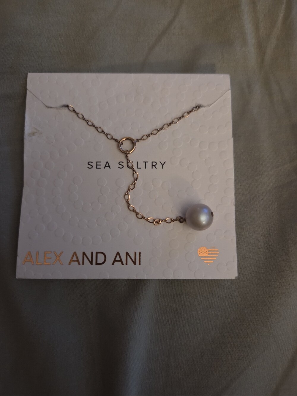 Alex and Ani Gold Chain Necklace with Pearl Drop
